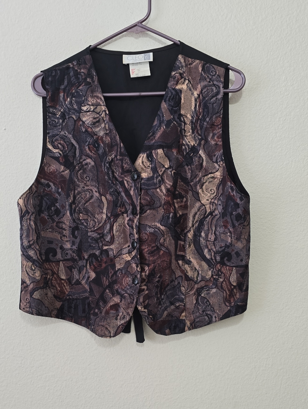 CLEO Vintage-Style Multicolor Women’s Vest Jacket L